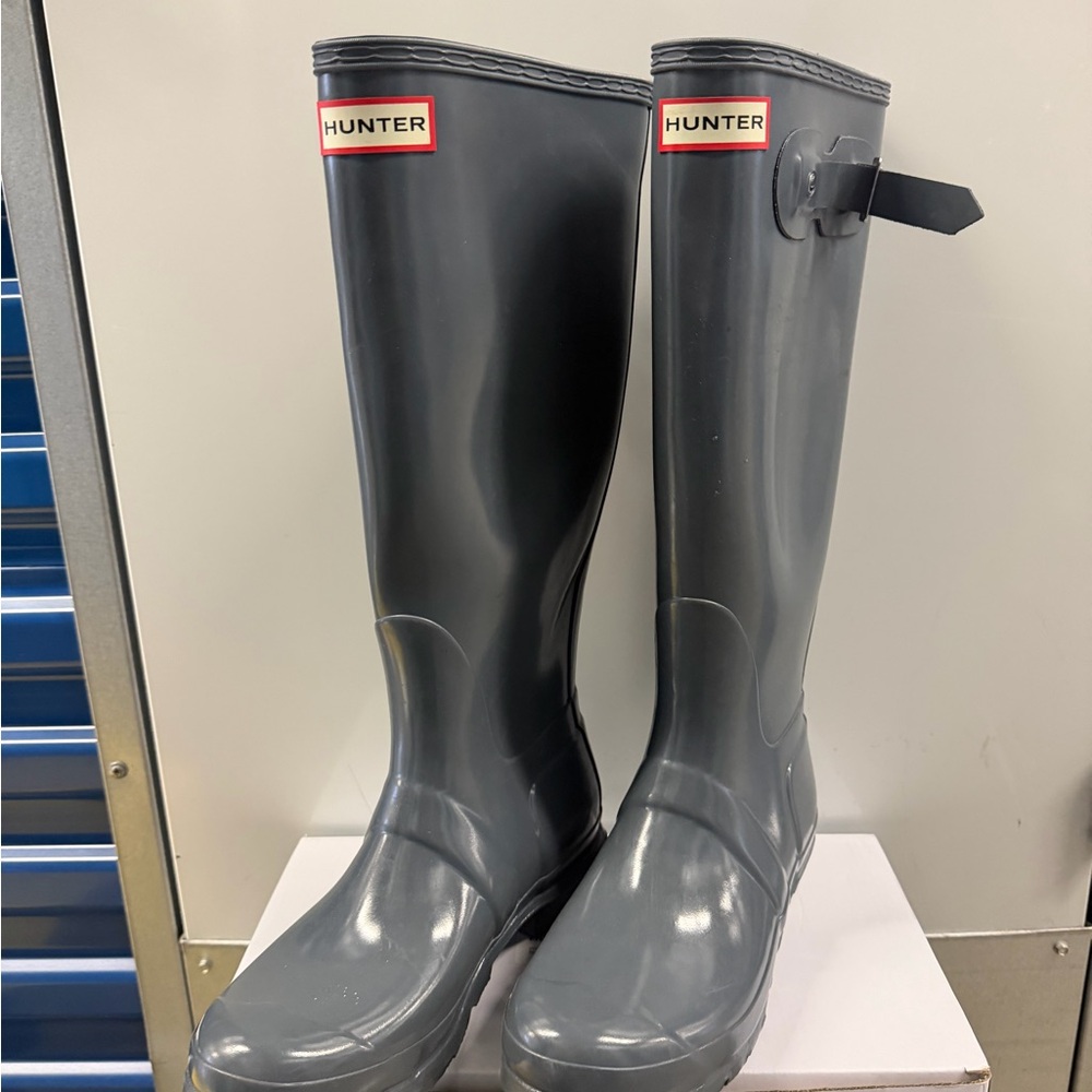 Hunter Charcoal Tall Waterproof Boots
